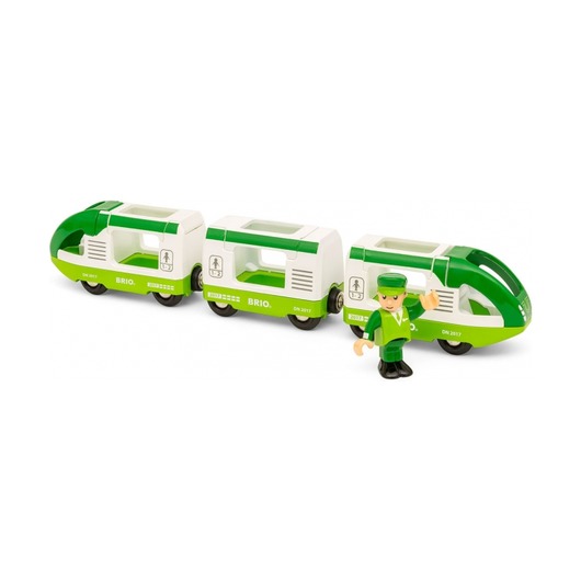 Зеленый поезд с машинистом 